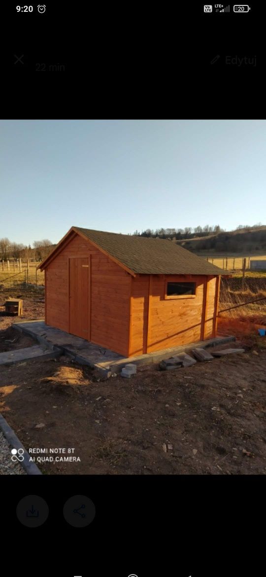 Domek narzędziowy  ogrodowy szopka 3,5 m x 3,5 m z montażem