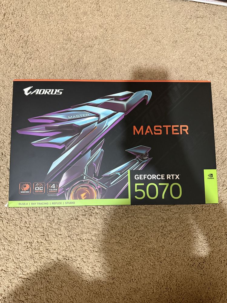 Відеокарта GIGABYTE AORUS GeForce RTX 5070 MASTER 12G