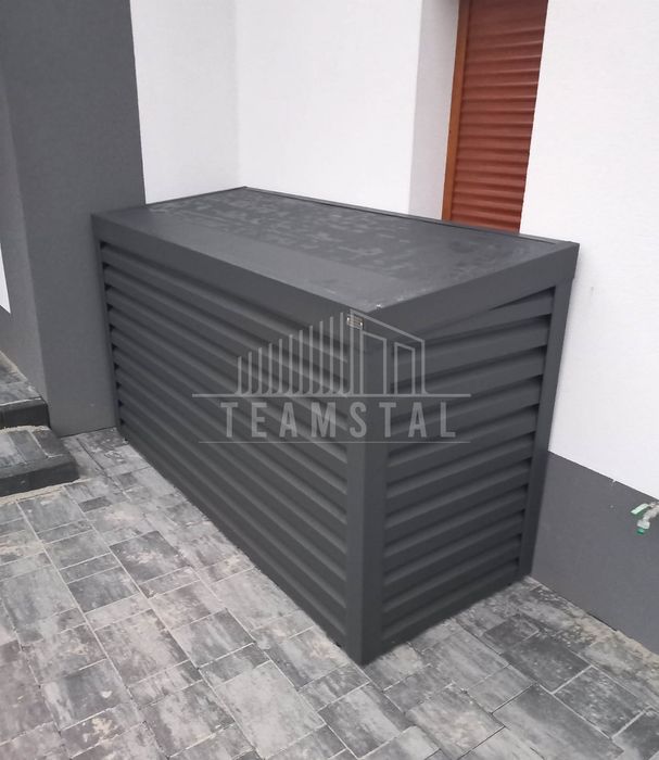 Osłona klimatyzatora - pompy ciepła 180x40x120 cm antracyt TS565