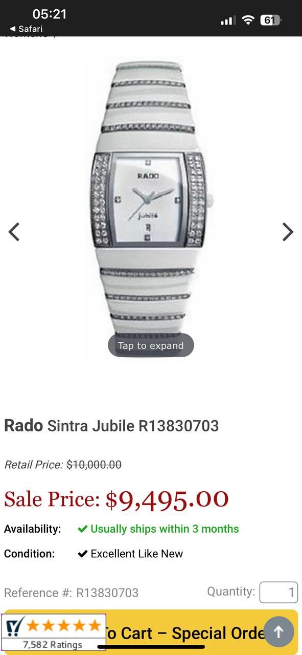 Годинник Rado Sintra Jubil R13830703e R13830703