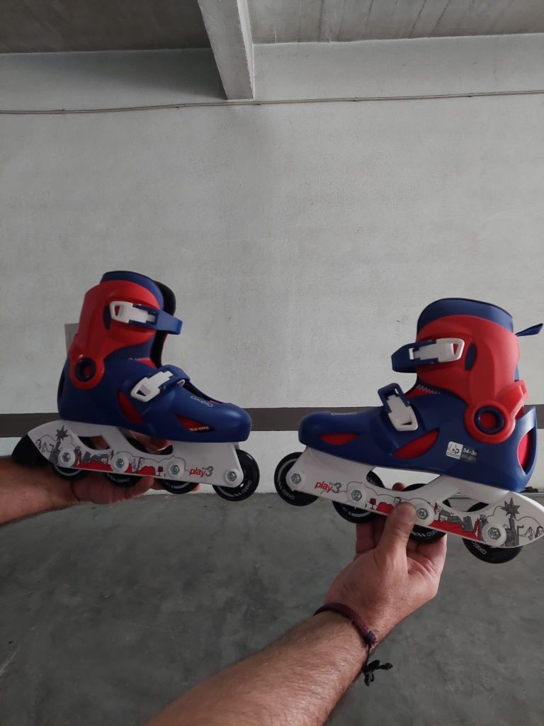 Patins linha criança Play 3 Oxelo