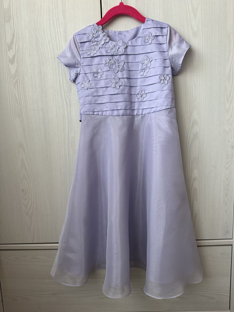 Liliowa / fioletowa sukienka okolicznościowa Marks & Spencer 116