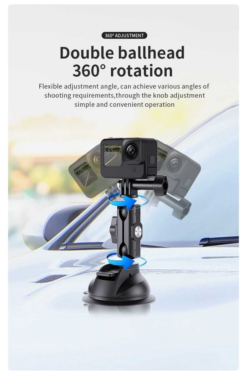 Uchwyt przyssawka Telesin do GoPro DJI Action Insta 360