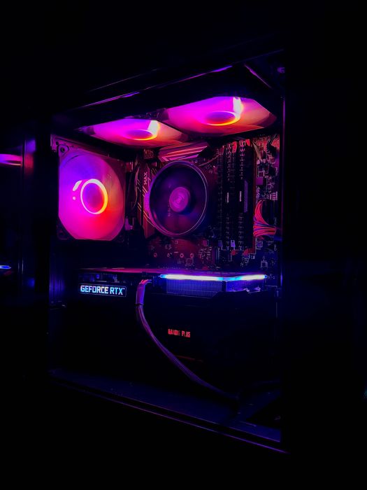 !OKAZJA! RTX 3060 TI RYZEN 5 ARGB SSD komputer gier cs lol fortnite