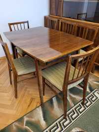 Stół i krzesła meble PRL