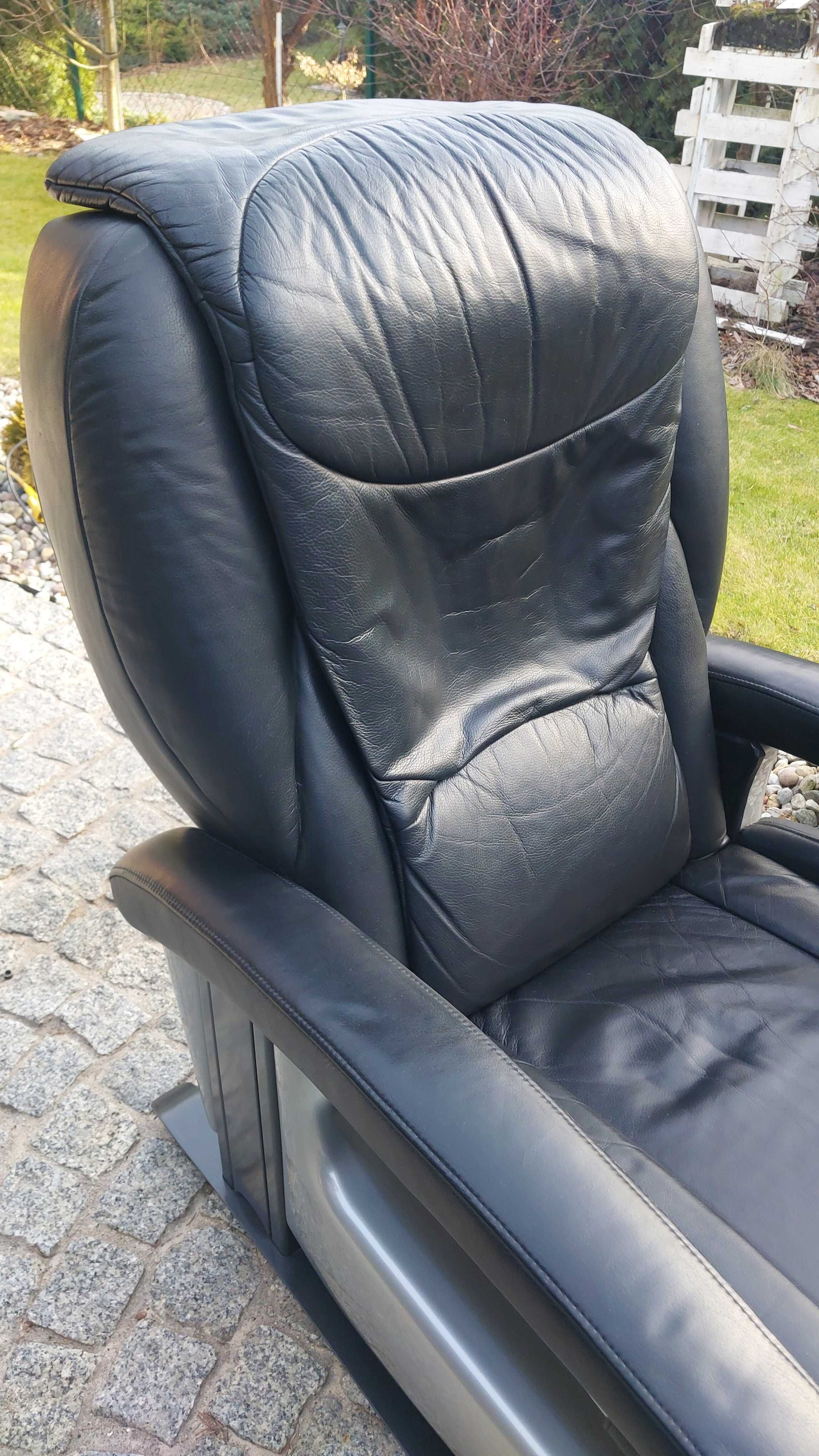 fotel Himolla Vario z funkcją relax i masaż rozkładany z masażem skóra