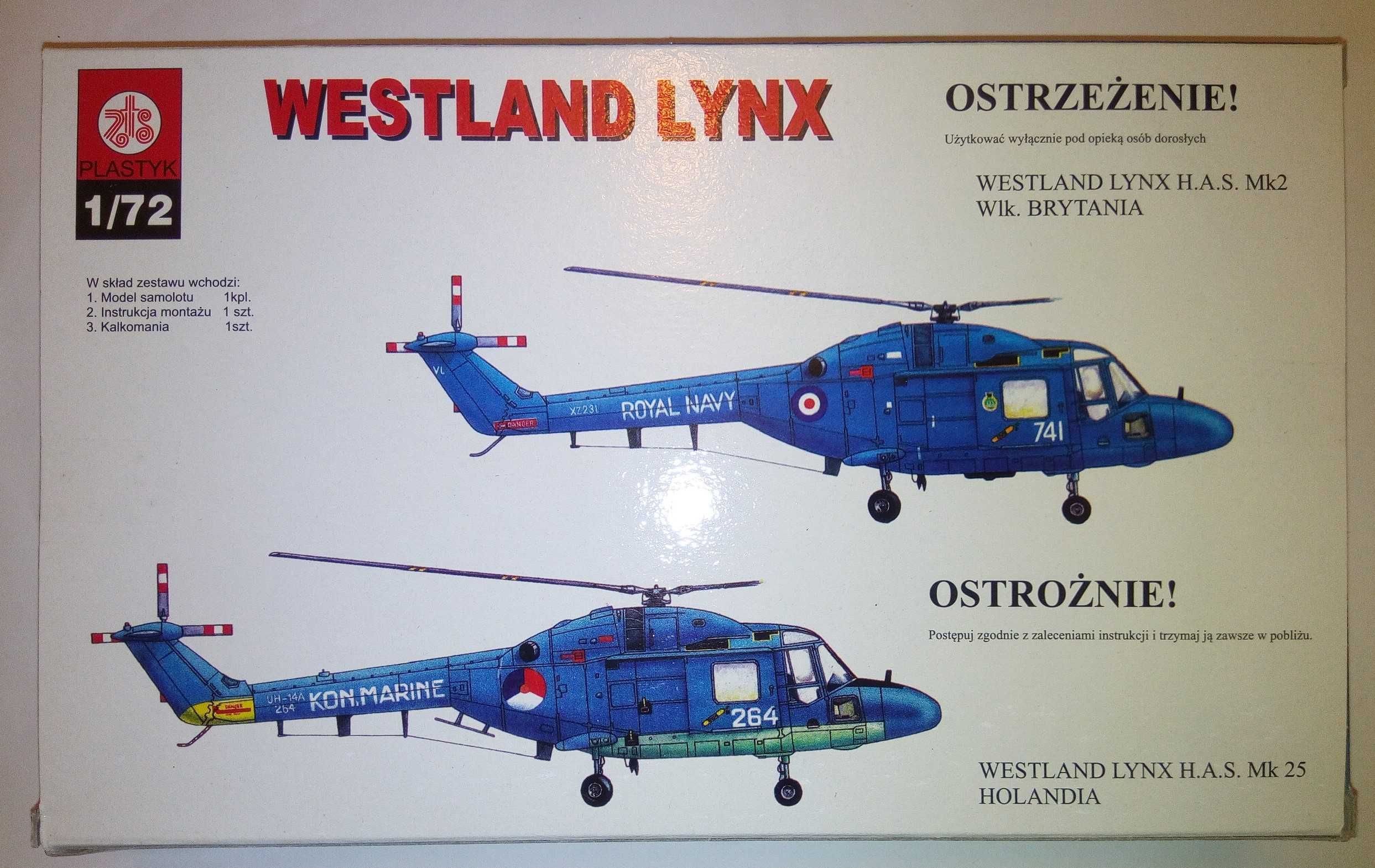Сборная модель  Lynx HAS   1/72  Plastyk