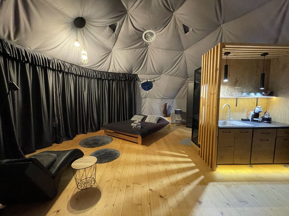 Glamping, 7m, namiot sferyczny, kopułowy