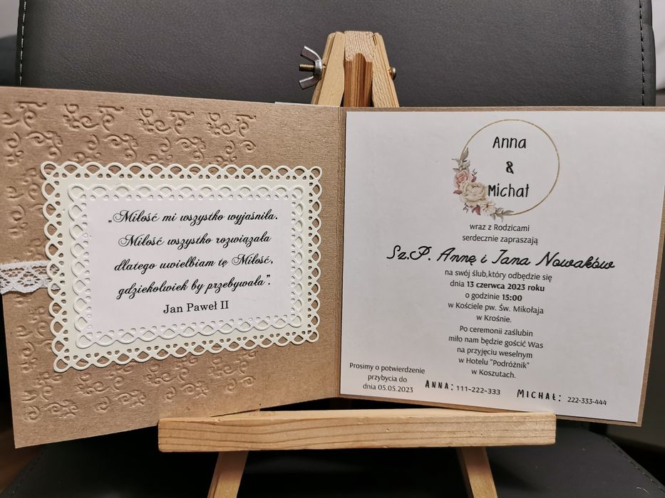 Zaproszenie ślubne