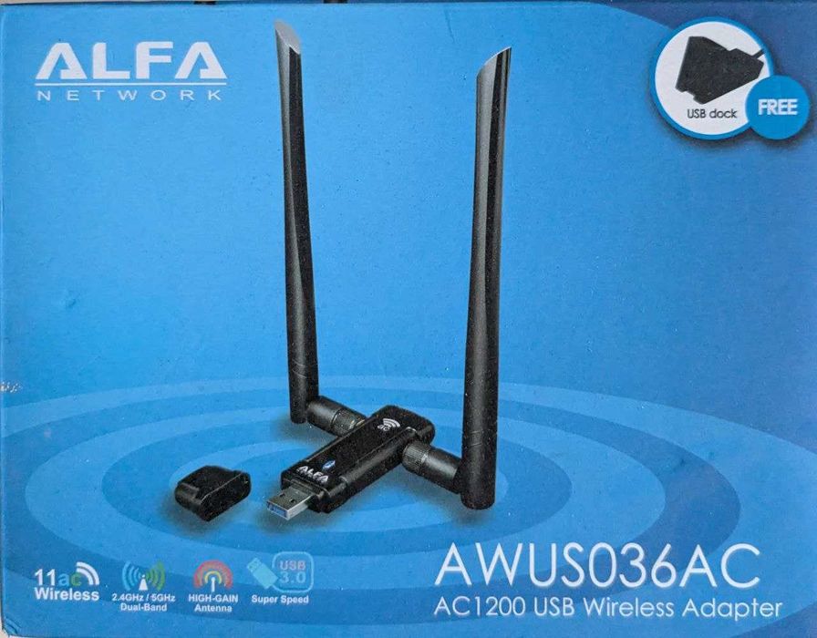 Alfa AWUS036AC — Wi-Fi адаптер дводіапазонний 802.11ac 867 Мбіт/с