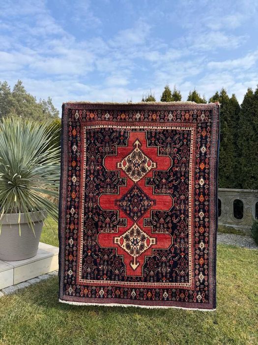 Dywan vintage wełniany r.tkany perski Senneh 150x116 galeria 5 tyś
