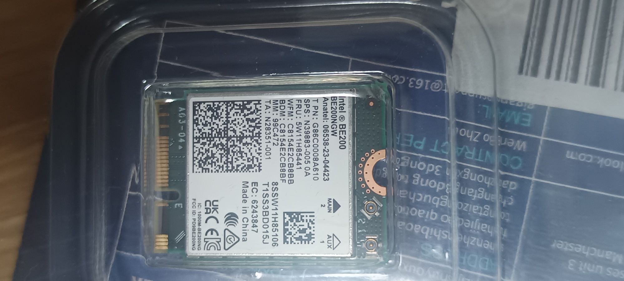 Karta sieciowa Intel Wi-Fi 7 BE200.NGWG  wi fi Card  GigaPlus