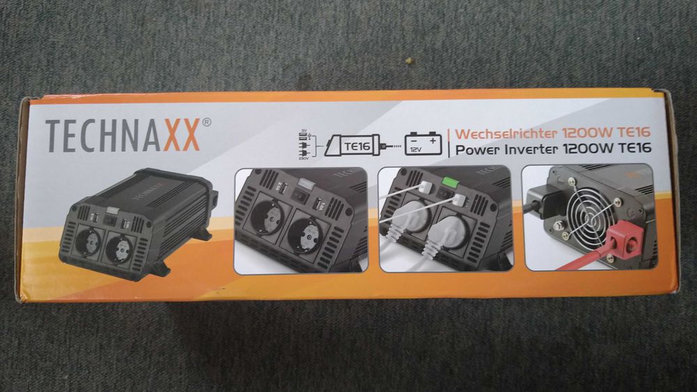 Інвертор/перетворювач напруги TECHNAXX TE16 1200W/2400w (Німеччина)