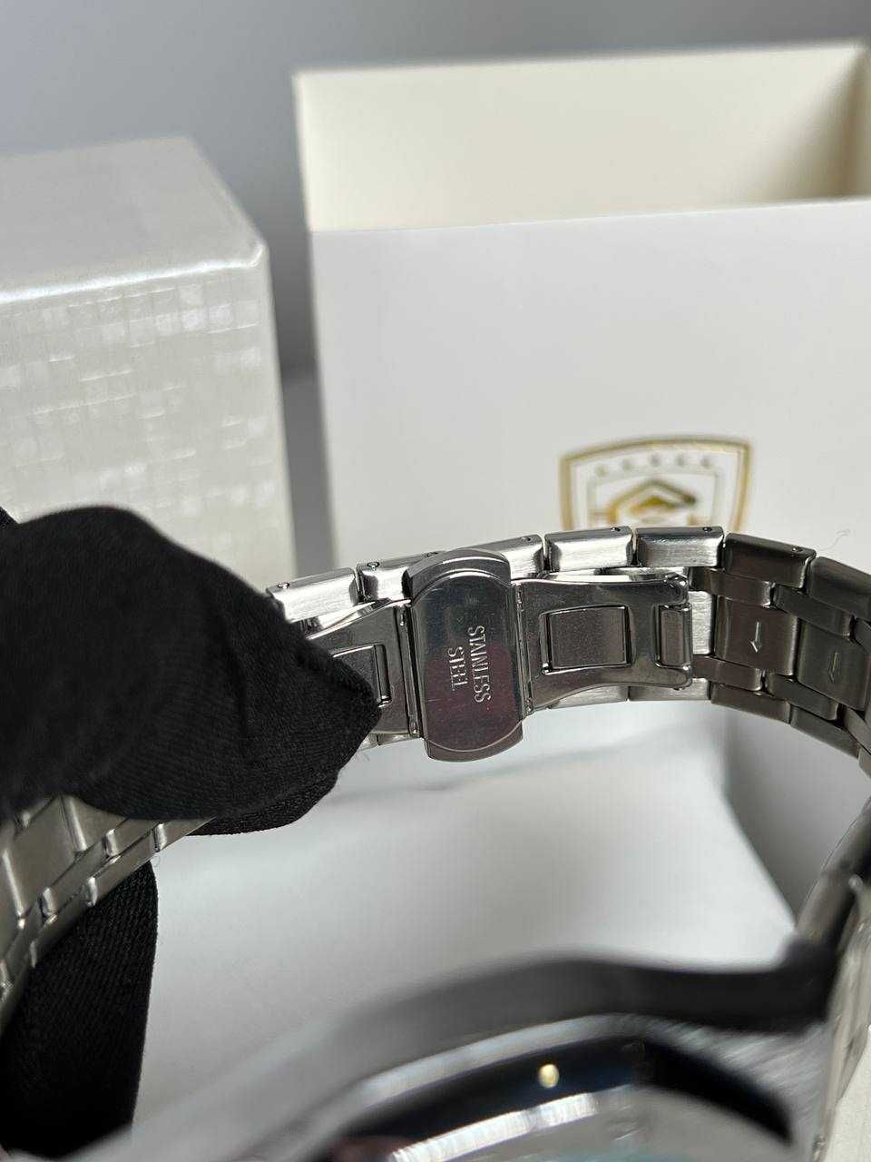 Часы Poedagar Piguet серебряные с синим циферблатом