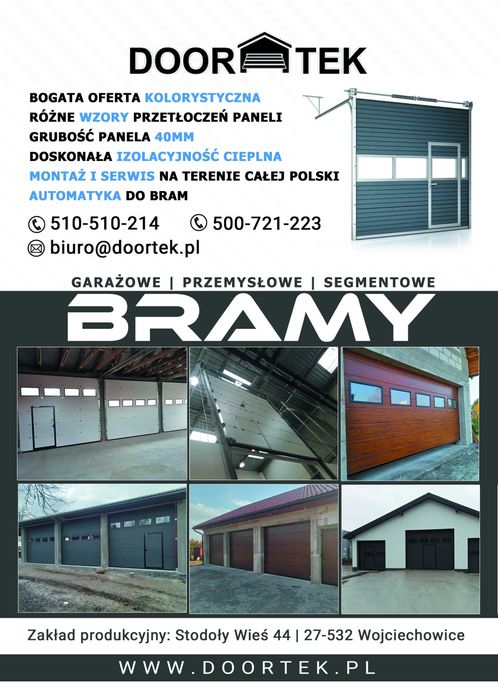 PRODUCENT brama segmentowa garażowa przemysłowa panelowa LUBLIN