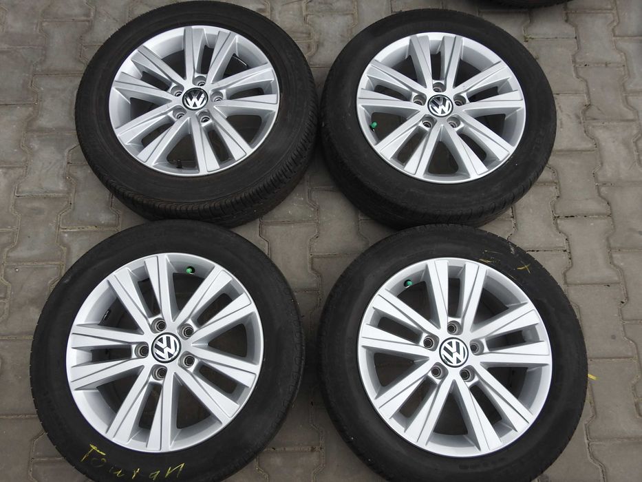 4x Alufelgi 16 VW 5x112 6,5J et50 5K0 STAN BDB