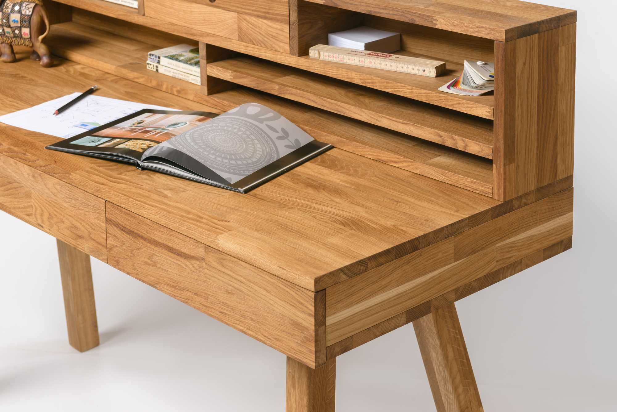 Biurko Modern II z drewna dębowego klejonego