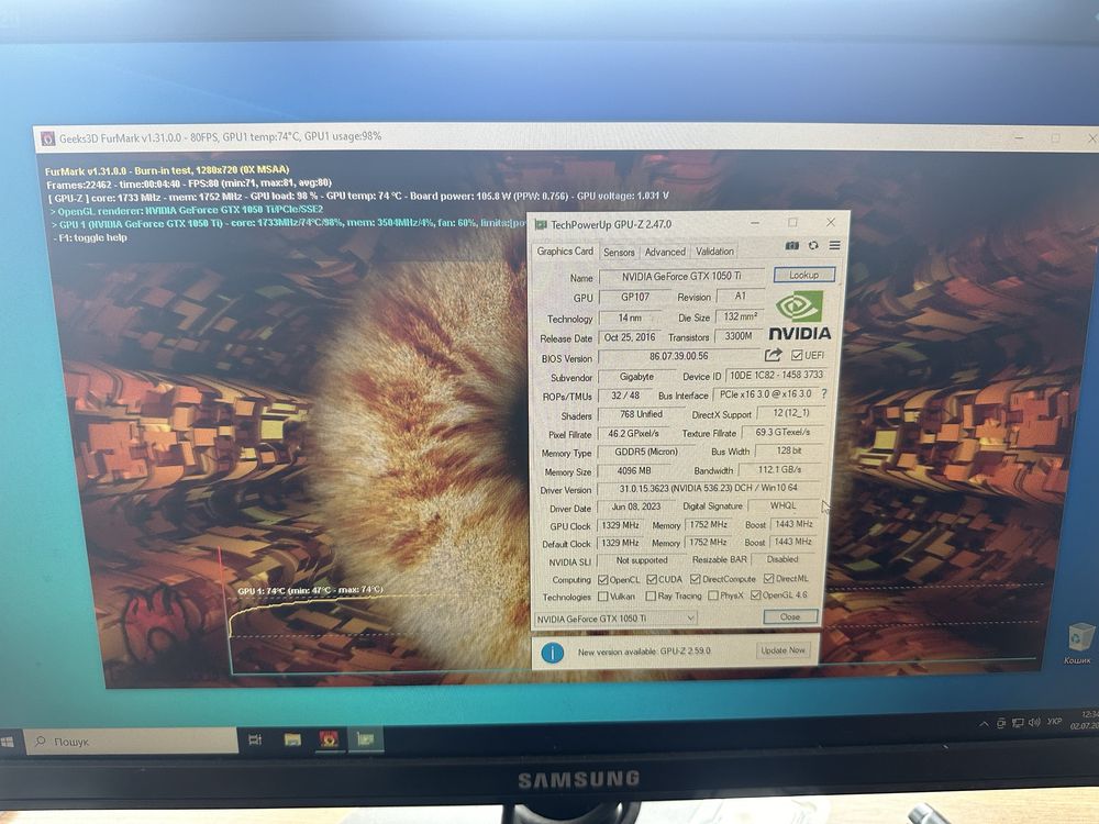 Компютер i5 7500 DDR4 16Gb SSD 480Gb HDD 500Gb FSP 500Wat GTX 1050 Ti