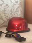 Capacete de mota estilo vintage nunca usado