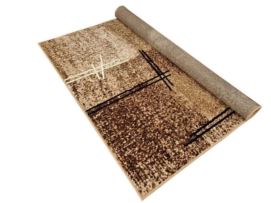 Dywan 200X300cm brązowy do salonu vintage beżowy BCF obszyty