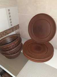 Набор керамическрй посуды из красной глины