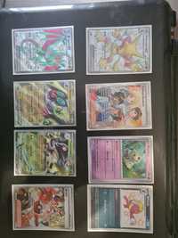 8 kart Pokemon, arty, shiny, Alakazam ex, Noivern ex, Paldean Fates