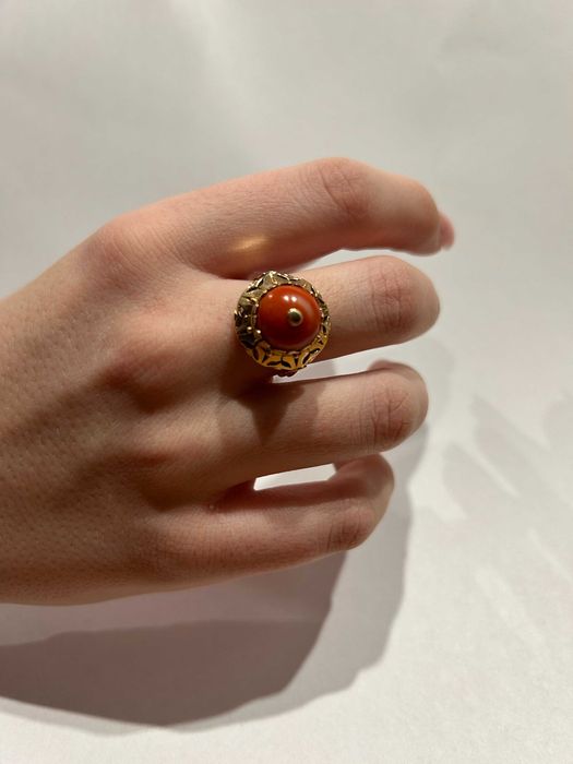 złoty Pierścionek Koral 6,2g 17