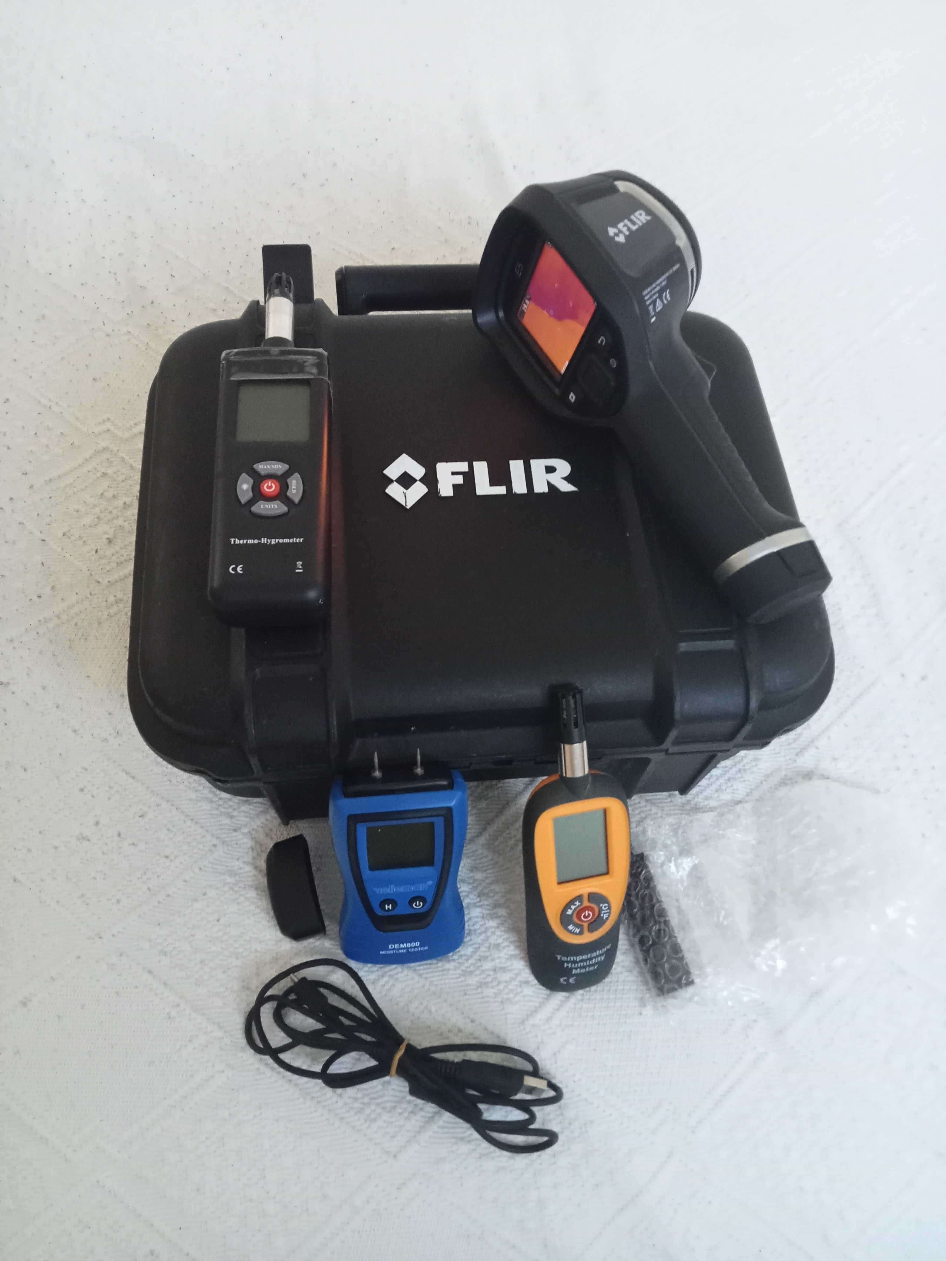 Camara Termográfica E5 Flir + 3 equipamentos de medição H/R e Temp