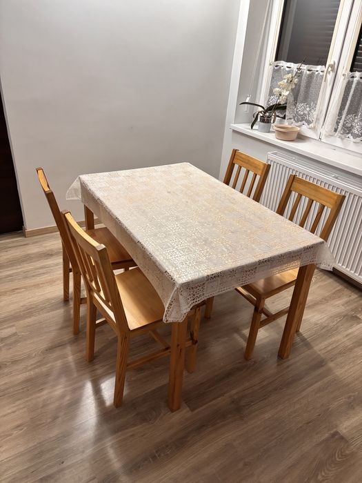 Stół + Krzesła drewno sosnowe