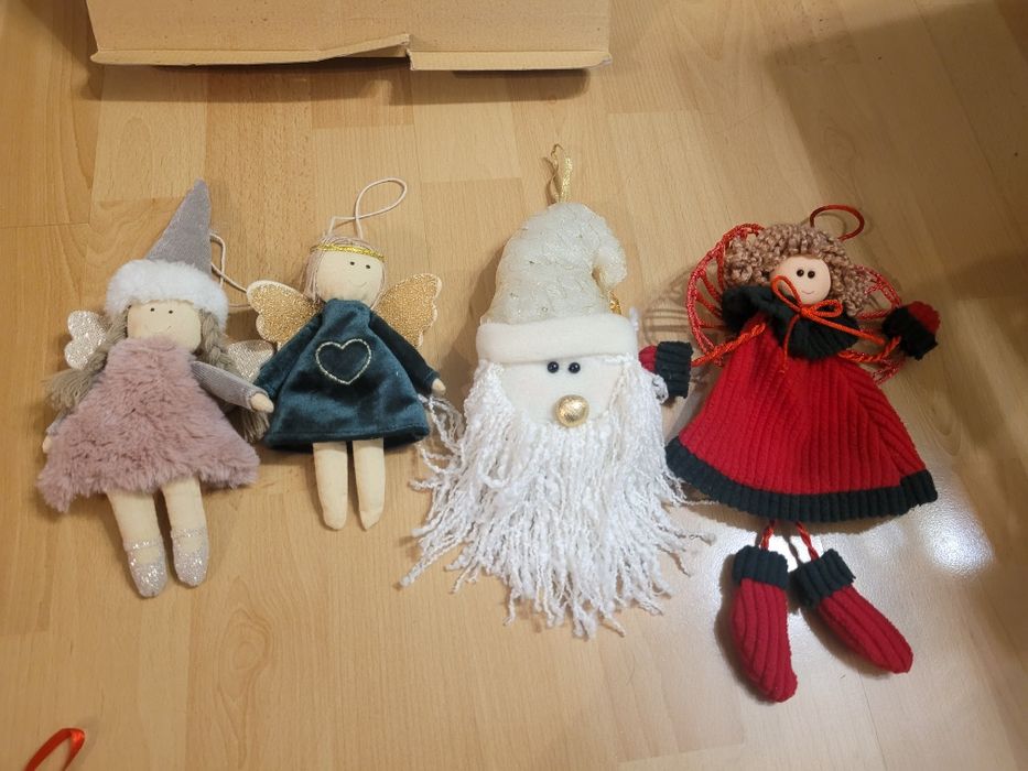 Zestaw swiateczny - aniołki i Mikołaj