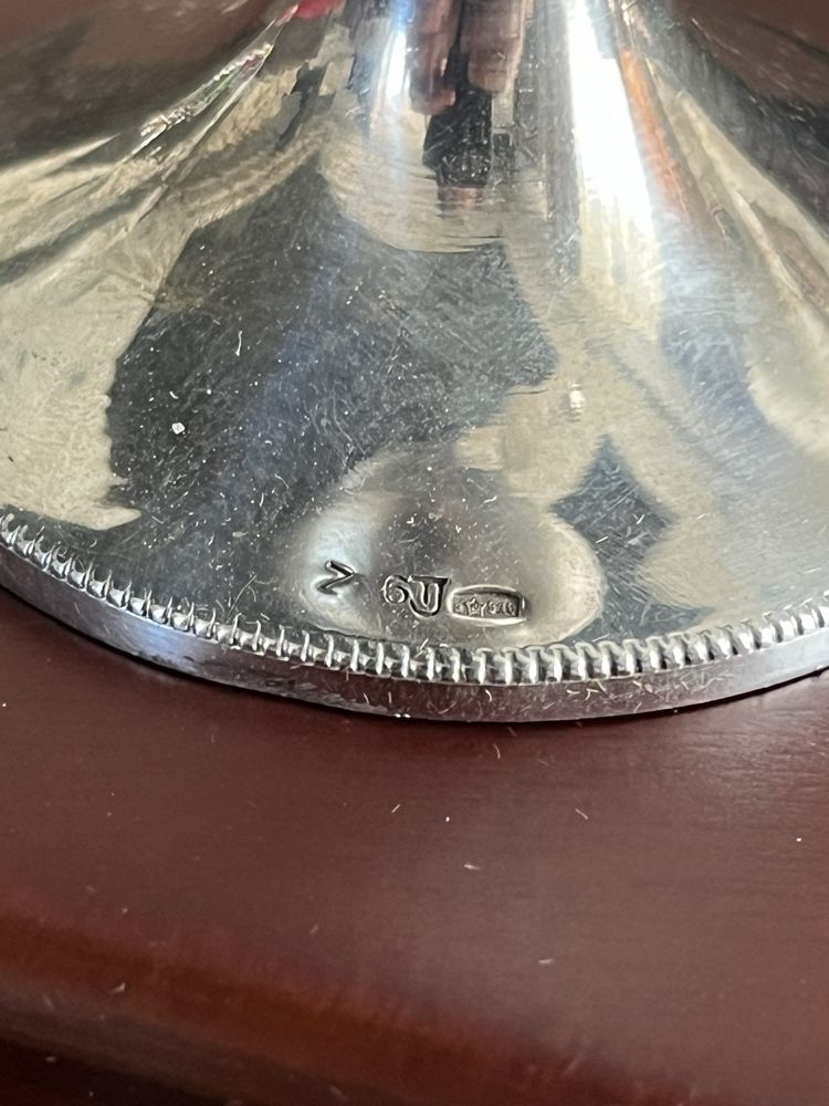 Срібний келих(бокал, рюмка) позолота 916пр. Таллин -84,8грм