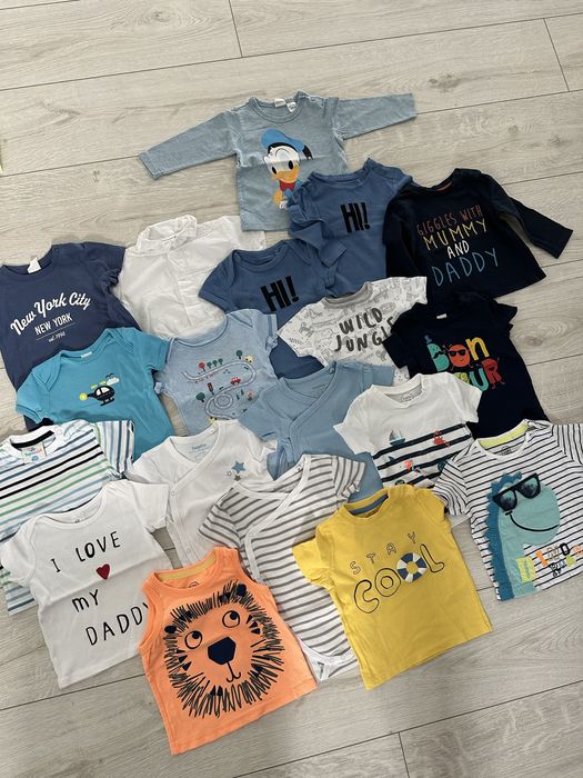 Paka ubranek niemowlęcych chłopięcych rozmiar 68 H&M Smyk C&A Lupilu