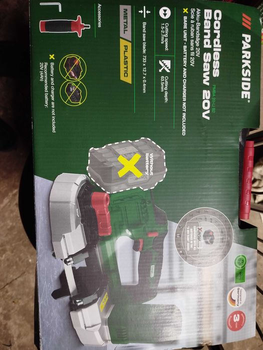 Akumulatorowa piła taśmowa parkside