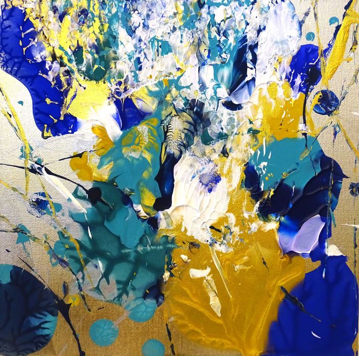 Obrazy abstrakcyjne na prezent świąteczny od artystki z ASP!