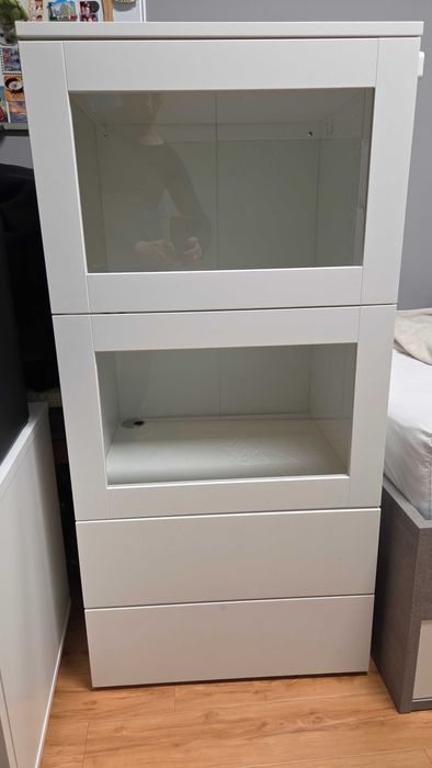 Szafka, szafa,komoda, regał,witryna  biała Ikea +oświetlenieled OKAZJA