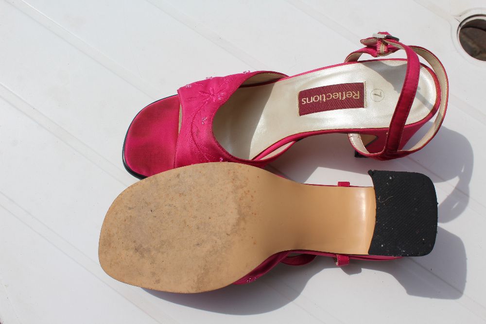 różowe sandały w rozm 40 uk7 wkładka 26cm pink