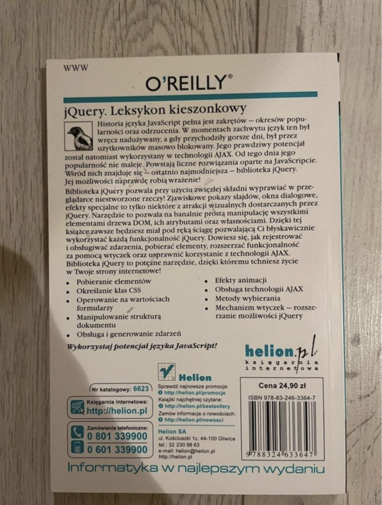 Zestaw książek wydawnictwa O’Reilly i Helion
