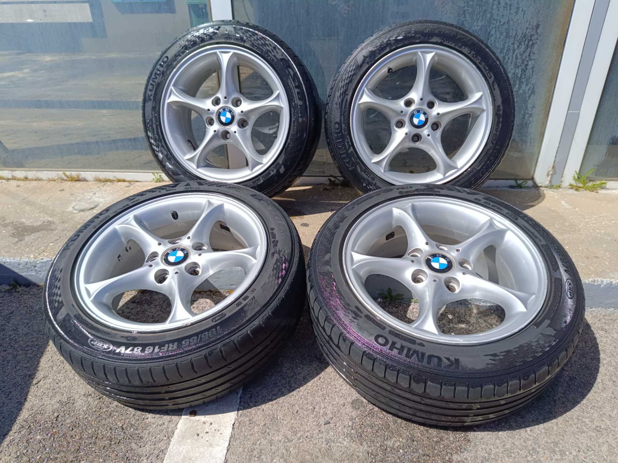 Conjunto de jantes-BMW-16", com pneus runflet. (usados)