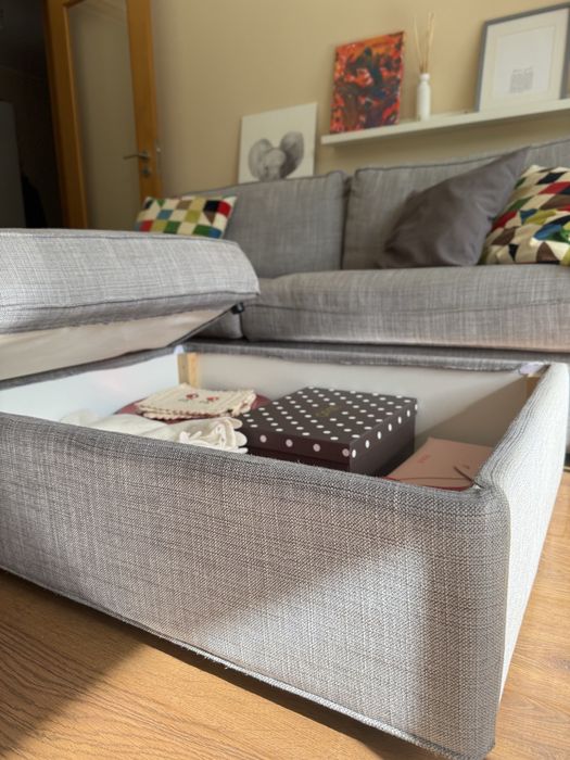 Sofá 3 lugares Kivik Ikea + Repousa Pés