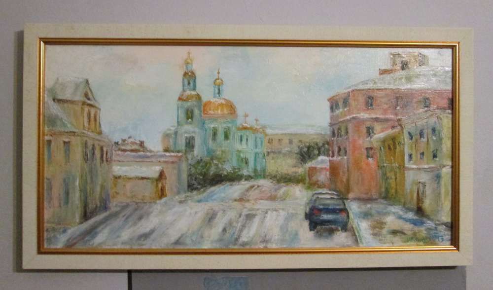 Картина "Зимний город" холст, масло