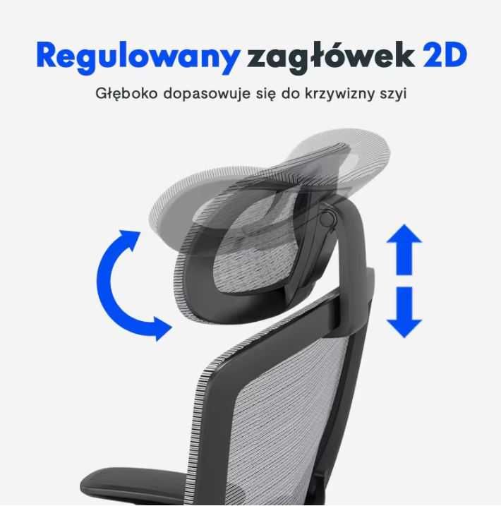 Ergonomiczne krzesło biurowe, krzesło gamingowe szaro/czarne
