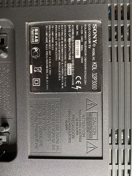 TV LCD Sony Bravia KDL 32 P3000