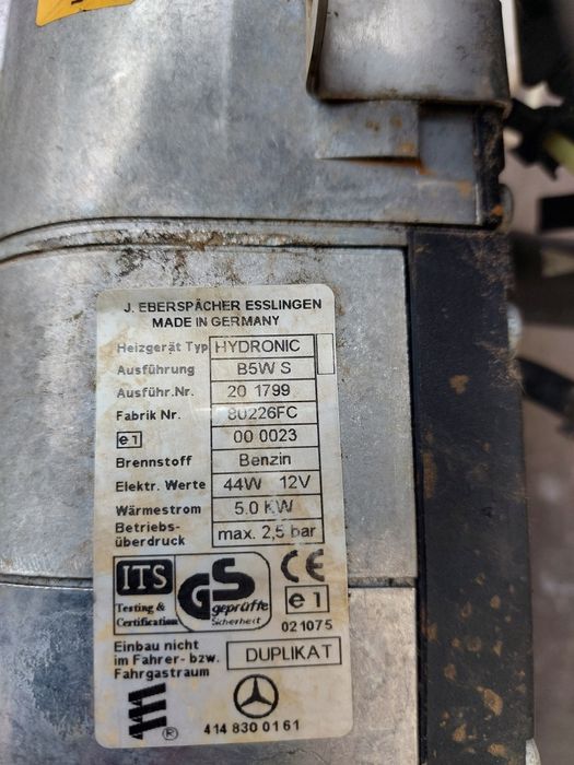 NOWE ORGINALE Mercedes webasto benzynowe B5W S