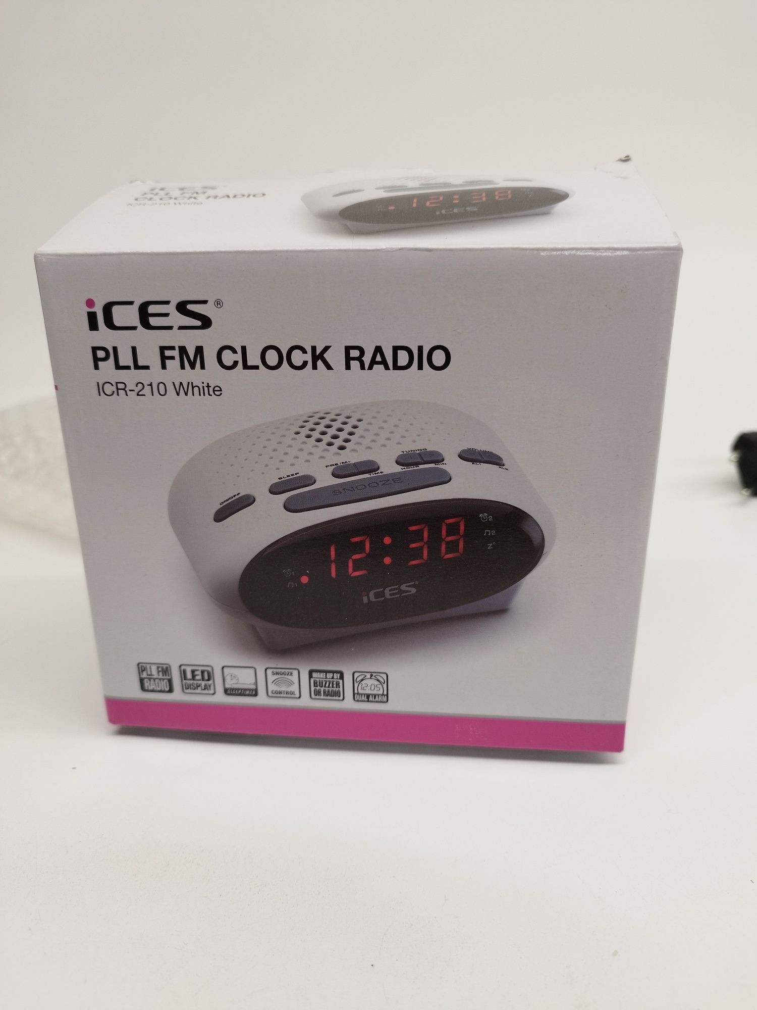 Radiobudzik ices icr-210 biały