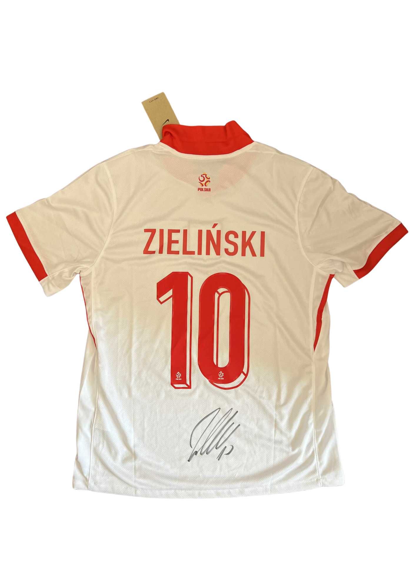 Piotr Zieliński Inter Mediolan koszulka reprezentacji z autografem