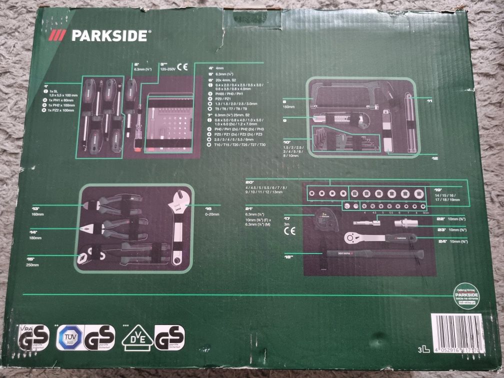 PARKSIDE Walizka Z Narzędziami 108 Elementów