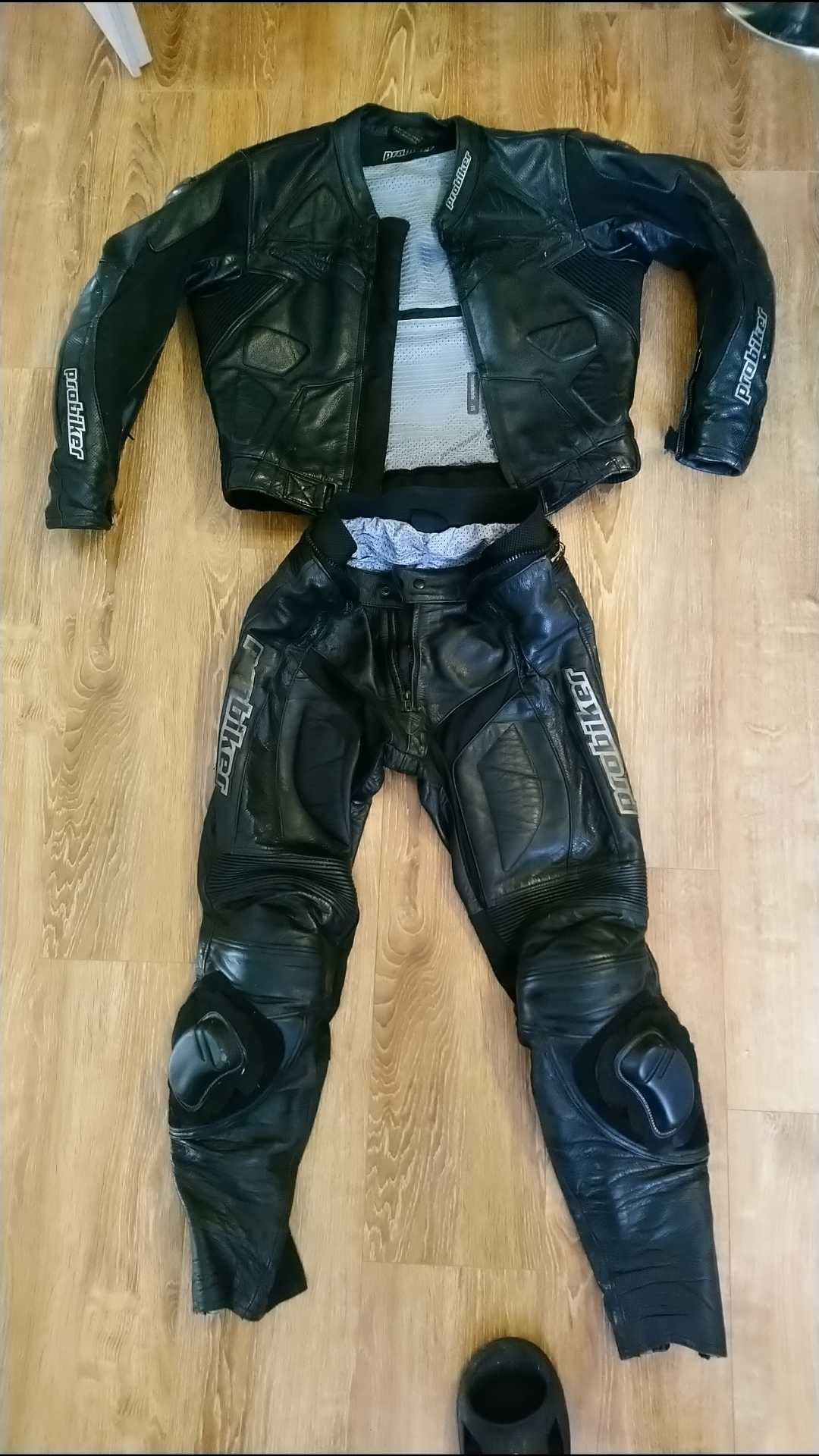 Kombinezon motocyklowy pro biker skórzany prx mocny dwuczęściowy r. 54