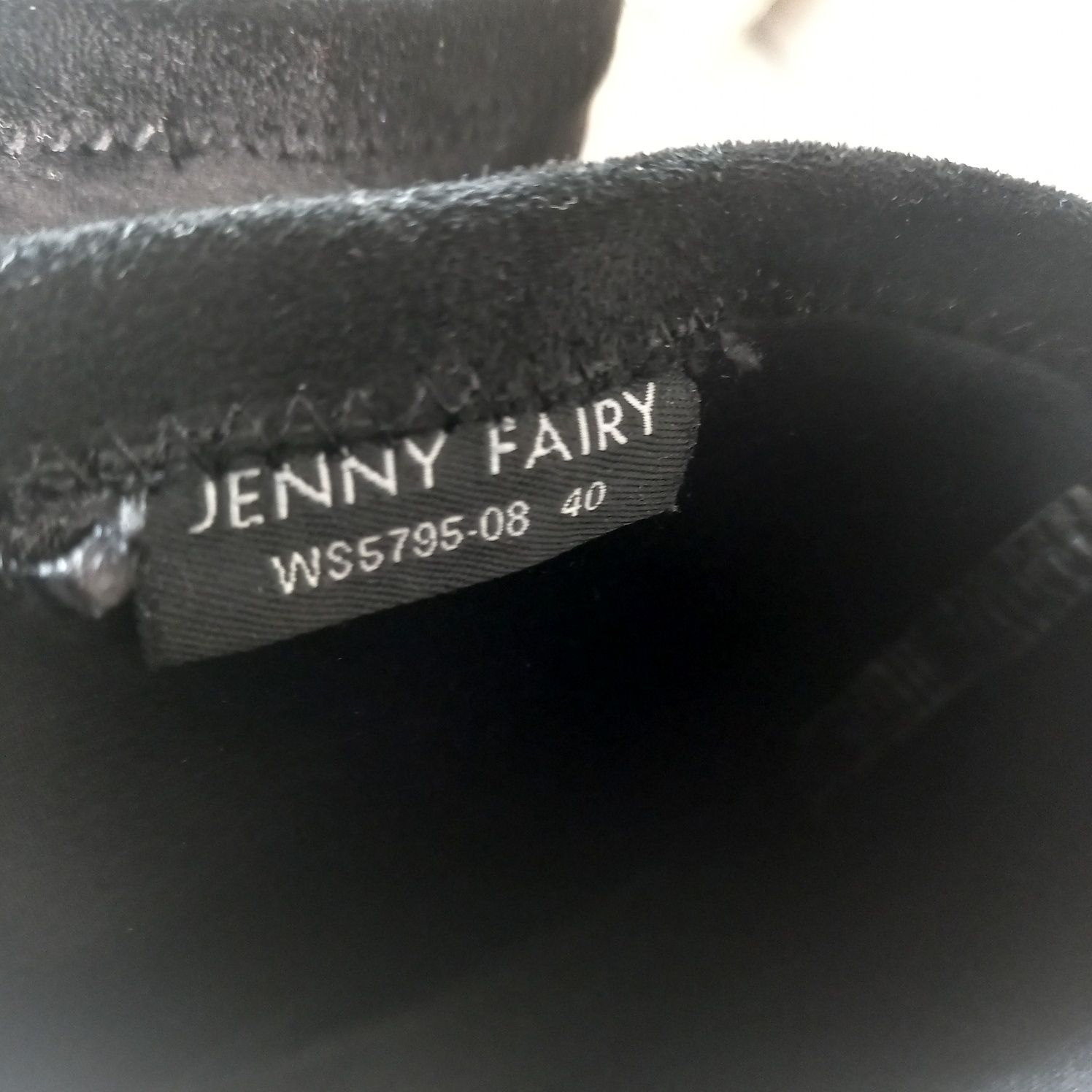 Buty botki czarne zamszowe Jenny Fairy 40