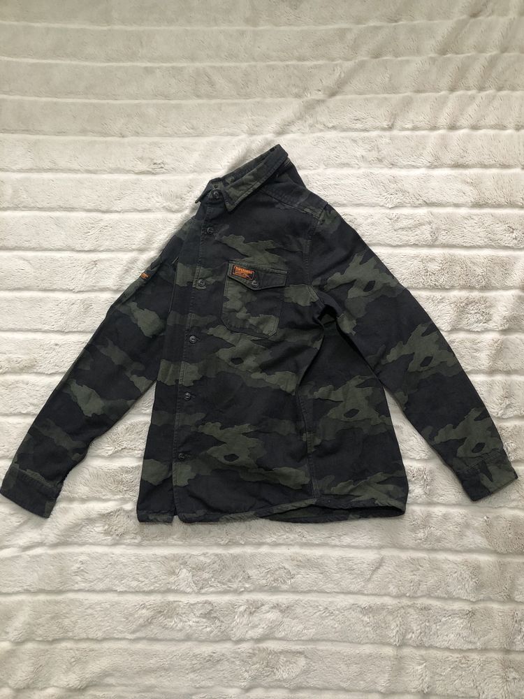 SUPERDRY CAMO (S-M) рубашка овершот мужская камо камуфляж