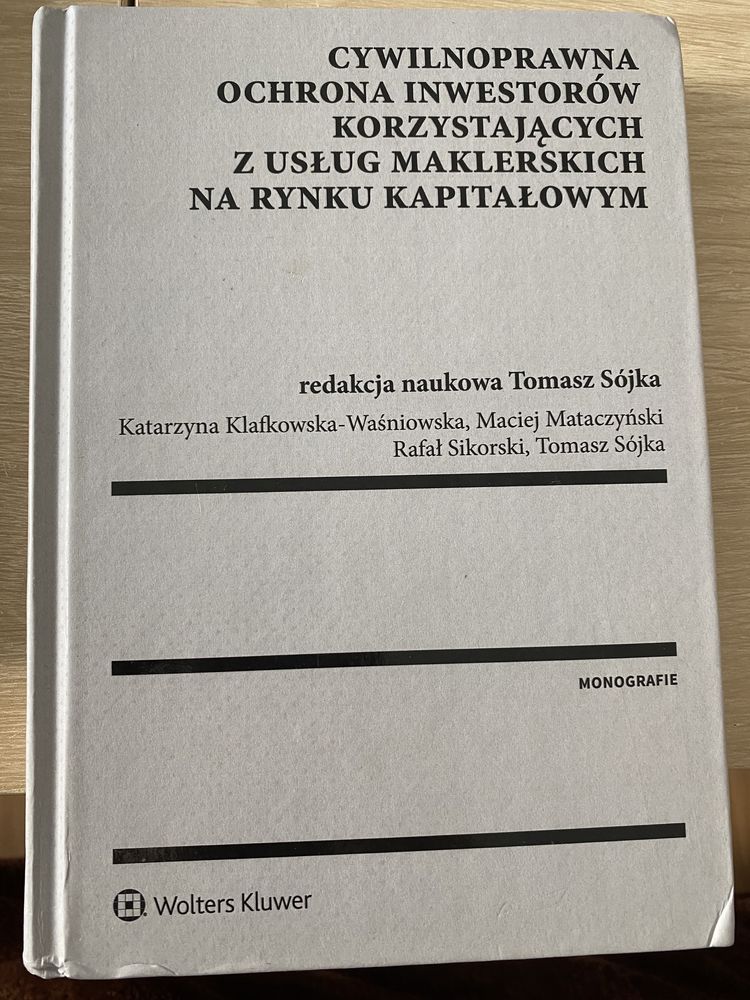 Cywilnoprawna ochrona inwestorów korzystających z usług maklerskich